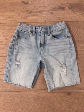 Old Navy Light Blue Distressed Denim Shorts